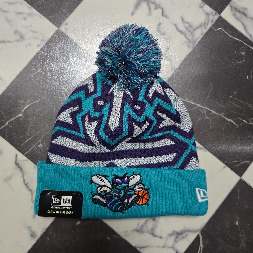 Charlotte Hornets Toboggan Hat (glow in the dark)